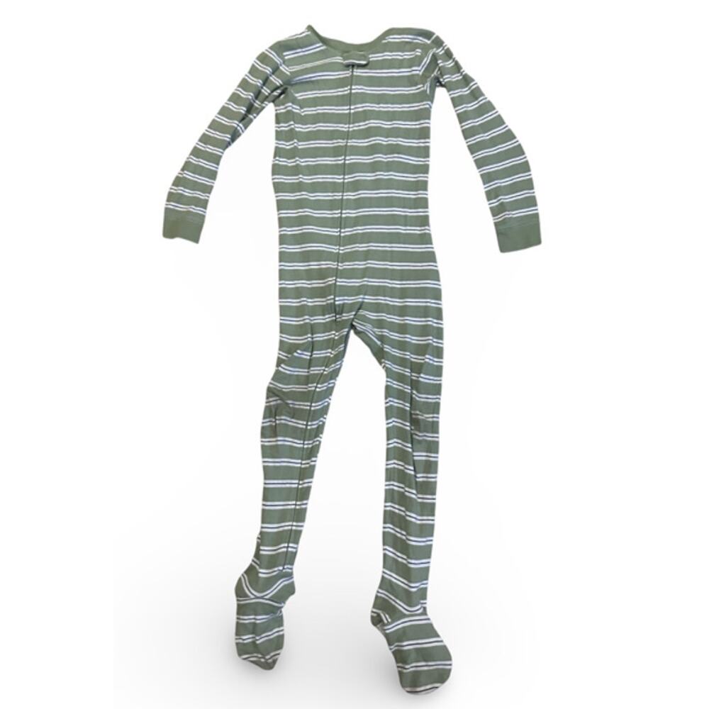 Carter’s Simple Joys Footed Pajamas Size 5 Green White